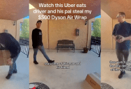 She Catches Uber Eats Driver Trying To Take Her $500 Dyson Airwrap And Uber Responds In The Comments