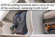 Airline Crew Used Business Class Passenger’s Baggage Space, So He Removed Coach Passenger’s Carry-On To Make Room For His Own