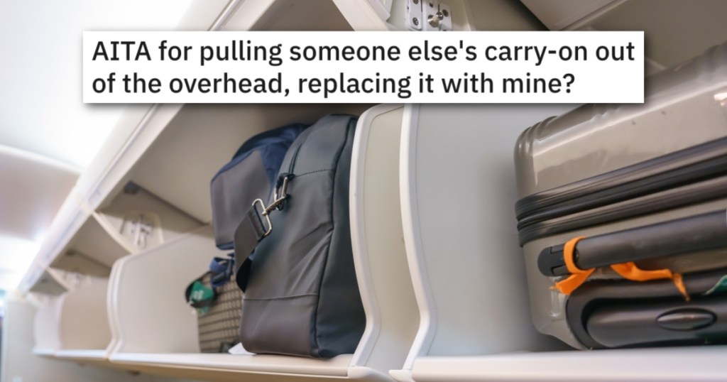 Airline Crew Used Business Class Passenger's Baggage Space, So He Removed Coach Passenger's Carry-On To Make Room For His Own