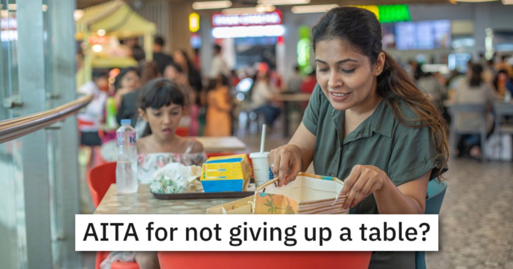Woman Asks Mom With Two Kids To Give Up Her Table For Her Elderly Mother, But She Says No And Won't Budge