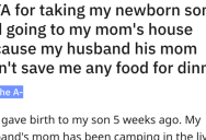 Her Husband And Mother-In-Law Didn’t Save Her Dinner, So She Took Their Newborn And Left