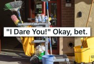 Lazy Employee Refused To Move And Dares Co-Worker To Dump Dirty Mop Water On Him. So He Filled His Shoes To The Brim.