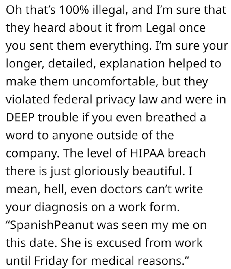 PTO Comment 3 HR Demand Employee Give Personal Details For Her PTO Request, So She Gives Them All The Horrible Details