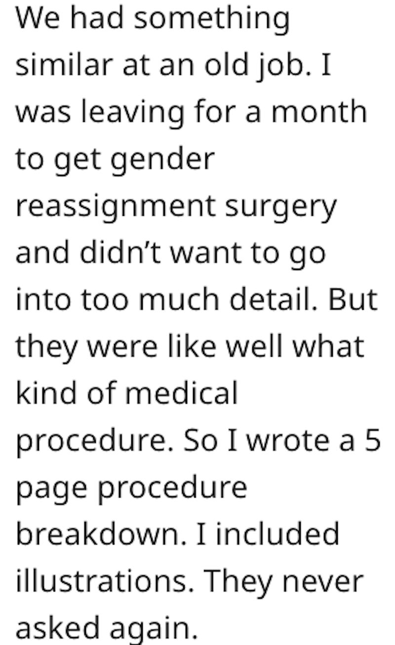 PTO Comment 4 HR Demand Employee Give Personal Details For Her PTO Request, So She Gives Them All The Horrible Details