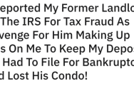 Greedy Landlord Fakes Condo Damages To Keep Tenant’s Deposit, So He Reports Him To The IRS And Ruin His Life