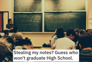 Lazy Student Kept Stealing Her Work, So Fellow Student Shared Fake Notes With Her To Make Sure She’d Get Bad Grades