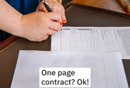 Client Demanded A One-Page Contract, So A Lawyer Maliciously Complied With A Hilariously Tiny Document