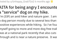 Woman Took Her Service Dog On A No-Pet Hiking Trail, And An Angry Hiker Chewed Her Out for It