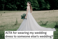 She Wore Her Understated Wedding Dress To Someone Else’s Wedding. The Bride Lost It On Her.