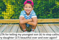 6-Year-Old Son Won’t Stop Telling His Older Sister That She’s Beautiful, So Mom Steps In To Teach Him A Lesson