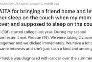 Woman Promises Her Sick Friend A Place To Recover, But Forgot She Also Told Her Mom Could Stay There