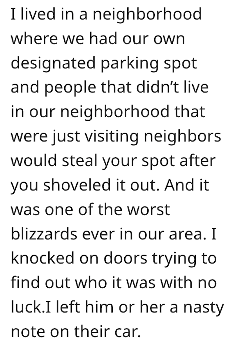 Shovel Comment 1 Neighbor Takes The Parking Spot He Spent An Hour Shoveling, So He Poured Ten Gallons Of Water On His Car To Teach Him A Frozen Lesson