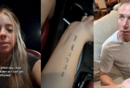 Daughter Got Her Dad’s Favorite Quote Tattooed On Her Arm And She’s Showing Him For The First Time