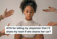 Girl Moves Spoiled Stepsister’s Items Out Of Shared Room Until She Agrees To Drive Her To School In Her Tesla