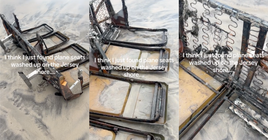 Airplane Seats Are Found Washed Up On Shore In New Jersey And People Think They Know Where They're From
