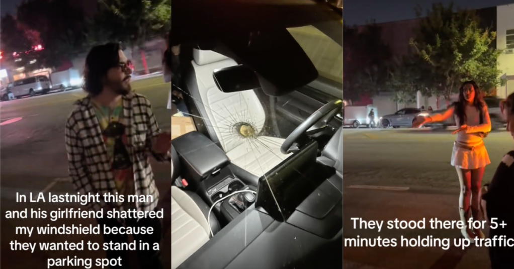 A Couple Broke A Woman’s Windshield When She Parked In The Spot They Were Trying To Save