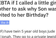 Her 5-Year-Old Son Accidentally Walked In On Another Parent In The Bathroom. Now He’s Not Invited To Her Daughter’s Birthday Party.