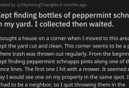 Neighbor With A Problem Kept Dumping His Bottles In A Yard Down The Street, So A Homeowner Exposes His Issues To His Wife