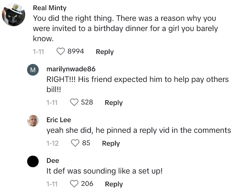 Dinner Comment 3 A $3500 Birthday Dinner Check Is Coming Due, So This Guy Pays His Individual Bill Early And Avoids The Drama