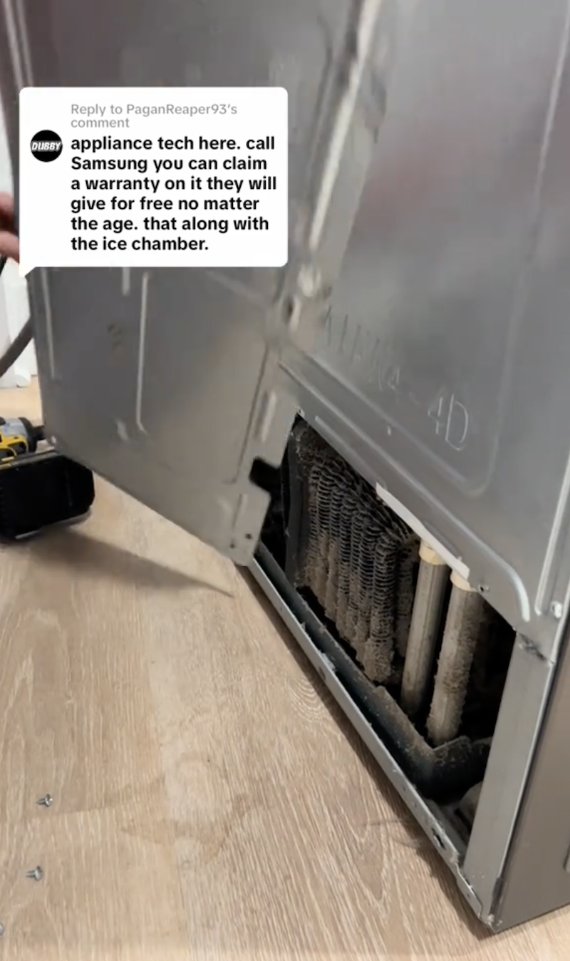Fridge SS 4 Homeowners Have To Defrost Their Samsung Fridge Every Two Weeks Or Its Unusable