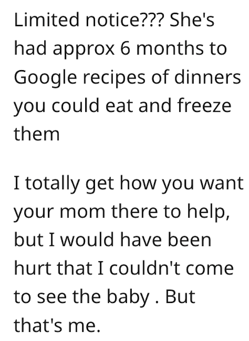 Gluten Comment 3 Petty Mother In Law Surprised New Mom With Food She Cant Eat, Then Gets Angry When She Gives It Away