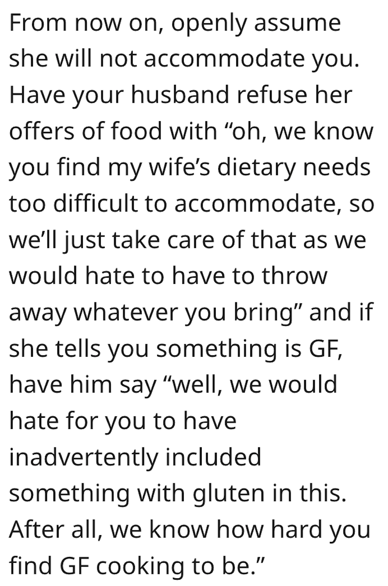 Gluten Comment 5 Petty Mother In Law Surprised New Mom With Food She Cant Eat, Then Gets Angry When She Gives It Away
