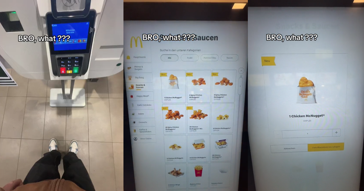 McDonald's-Menü in der Schweiz bietet eine McNugget-Option und die Leute fragen sich, warum » TwistedSifter