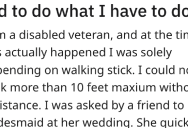 Bride Hid A Disabled Woman’s Walking Stick Because It Ruined Her “Aesthetic,” So She Brought A Noisy Mobility Scooter Instead