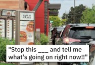 Rude Customers Didn’t Want To Wait At The Drive Thru For Their Order, So Employee Explains How It Works And Watches Them Get Their Just Desserts