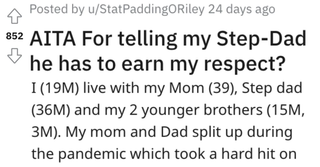 Dad Is Always Violates His Teen Stepson's Privacy, So He Stood Up For Himself And Moved Out Of The House