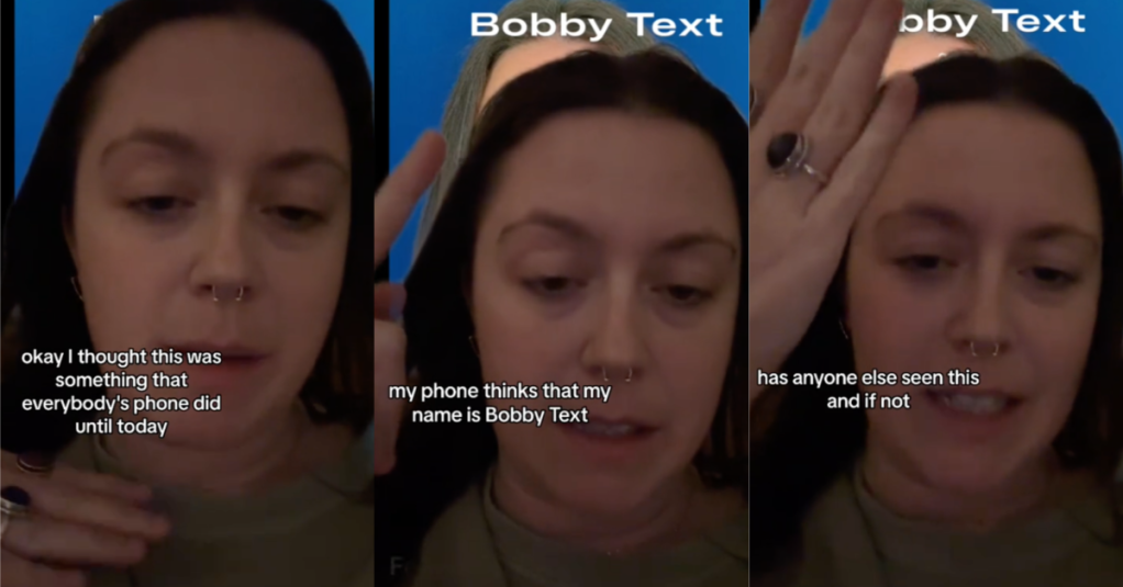 Her iPhone Keeps Calling Her "Bobby Text" And She Can't Figure Out How It Happened