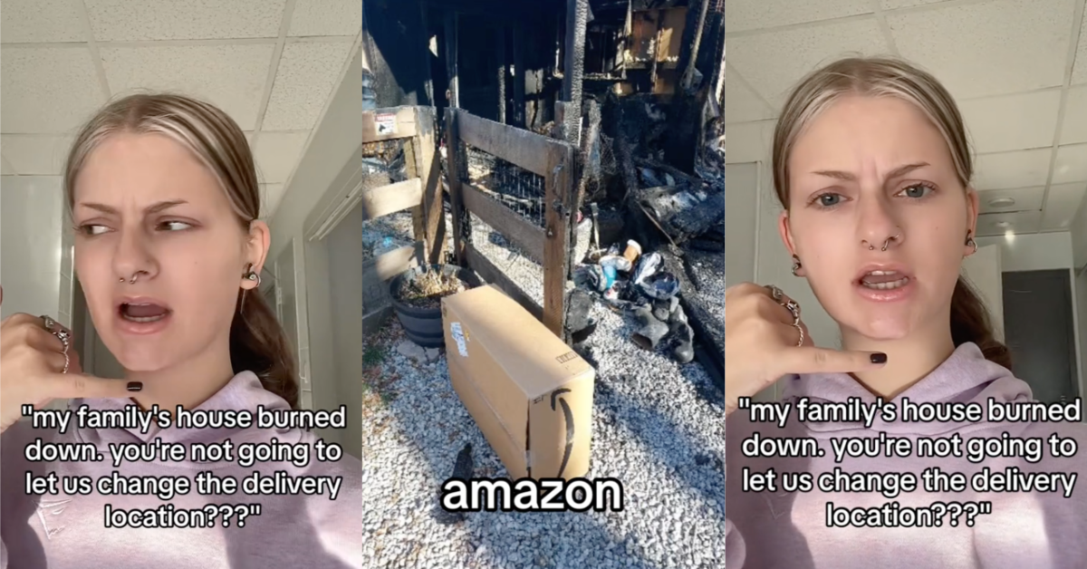 Amazon Customer Tells The Company Their House Burned Down, But The Driver Delivered The Package To The Burnt Out Remains Anyway