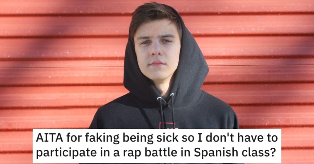 Student Was Supposed To Rap Battle A Guy Who’s Crushing On His Girlfriend. So He Tried To Fake Being Sick, But His Parents Are Calling Him Out.