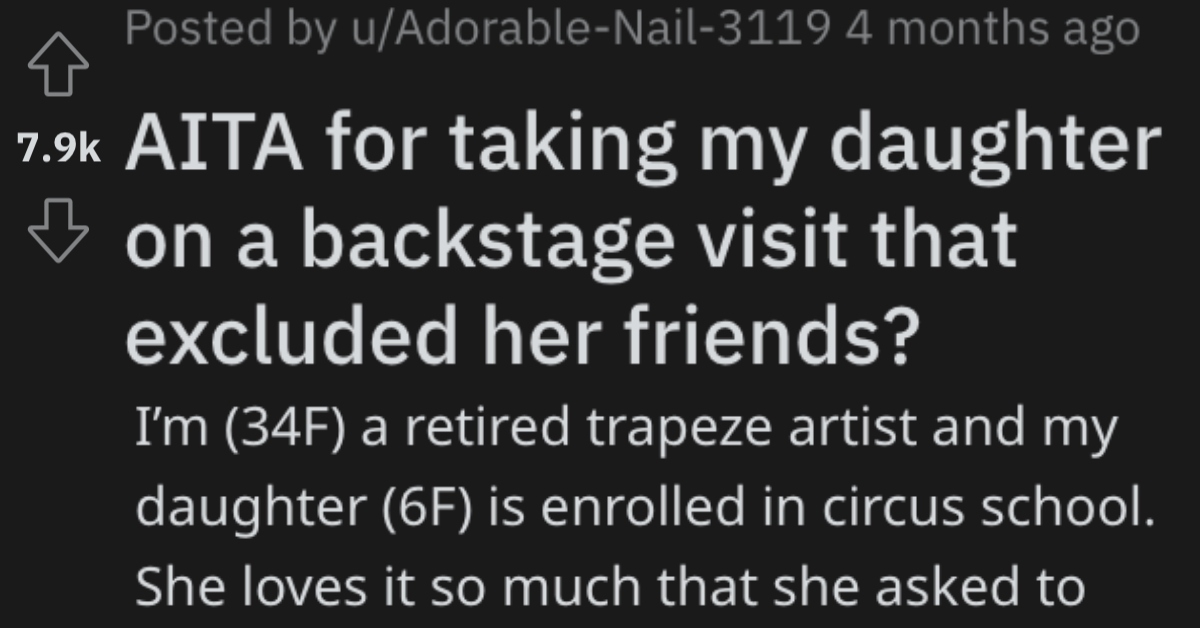 Mom And Daughter Got An Exclusive Backstage Tour And Had To Exclude Her Friends, So Another Kid's Mom Gave Her A Piece Of Her Mind