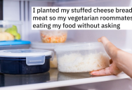She Keeps Getting Food Stolen From The Fridge, So She Teaches Her Vegetarian Roommates A Lesson By Putting Meat In Her Leftovers