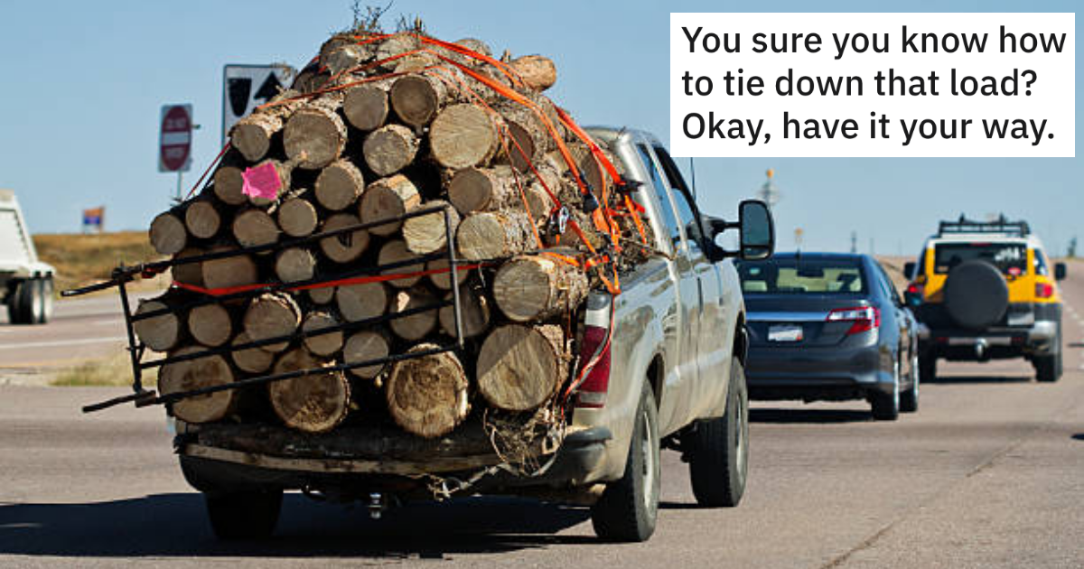 He Tried To Warn An Employee That A Heavy Load Wasn't Tied Down Right, But He Ignored Him And Ended Up Wrecking His Truck