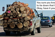 He Tried To Warn An Employee That A Heavy Load Wasn’t Tied Down Right, But He Ignored Him And Ended Up Wrecking His Truck