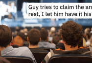 Entitled Old Man Claims Entire Armrest During Broadway Show, So Woman Gets Her Revenge By Making Him As Uncomfortable As She Can