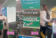 Woman Claims Frontier’s Luggage Sizer Is Smaller Than Measurements They Post, And Proves It When Her Bag Fits Perfectly In Spirit’s Sizer
