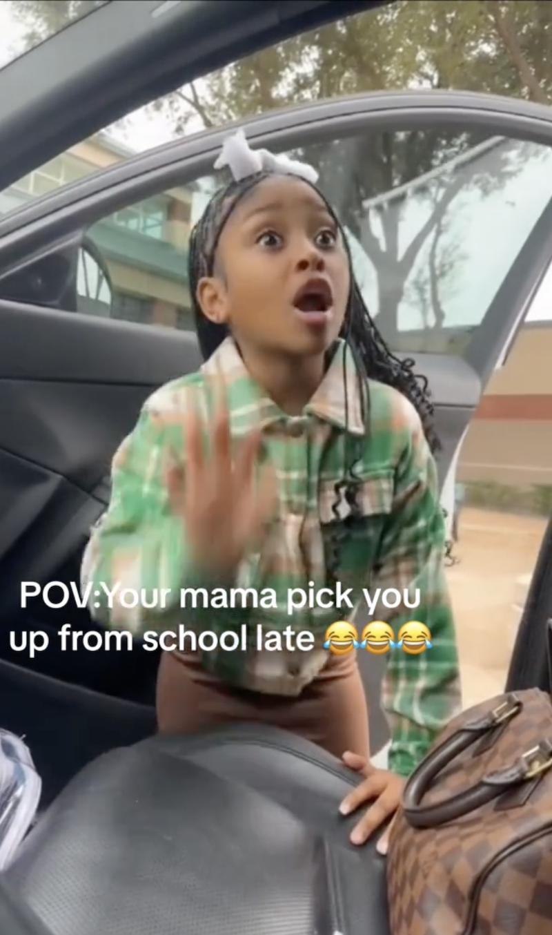 Late SS 2 Little Girl Hilariously Tells Her Mom Off For Picking Her Up From School Late.   Do you not know what early means?