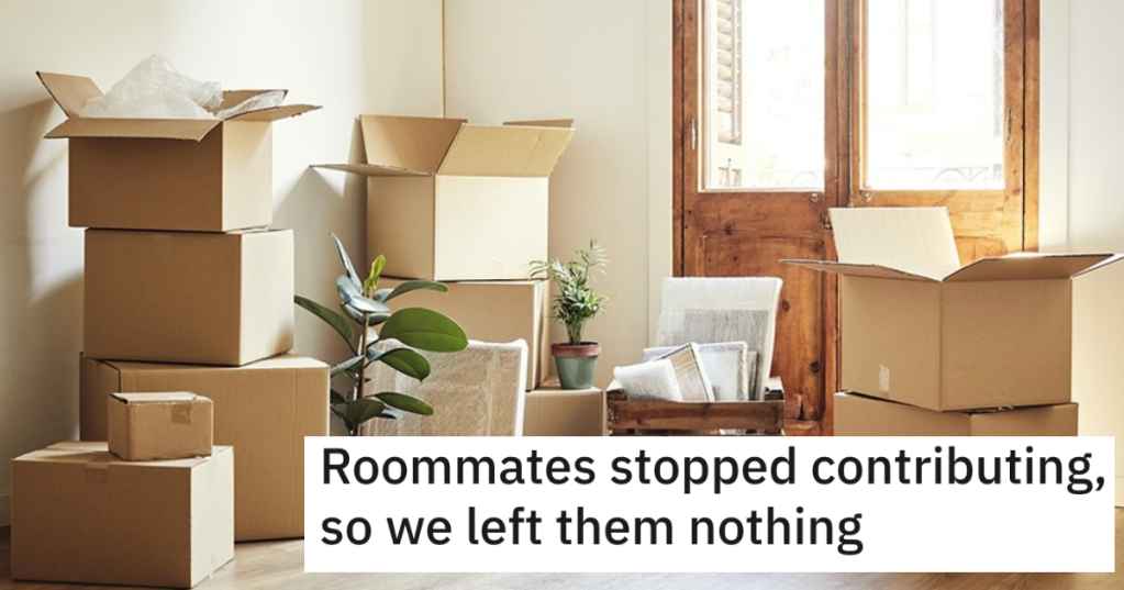 Annoying Roommates Decide To Stop Contributing To The Apartment, So Woman Moves Out And Takes All The Furniture and Household Supplies With Her