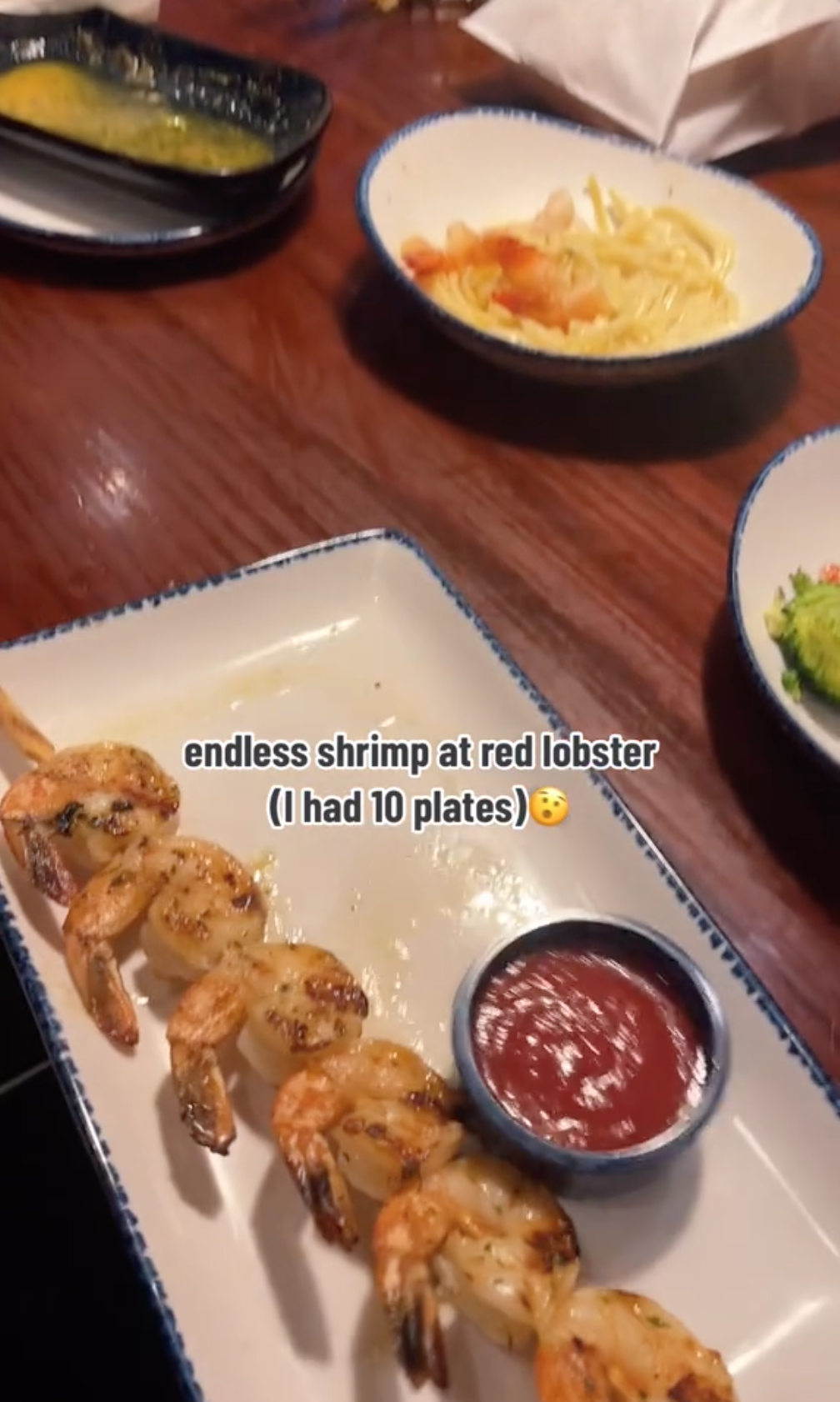 Screen Shot 2024 03 15 at 12.32.20 PM Red Lobster Customer Shows Us How She Crushed 10 Plates Of Endless Shrimp And Got Her Moneys Worth