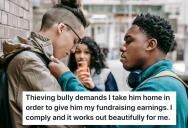 Bully Tries To Force Junior High Kid To Give Him His Fundraising Money, So He Hatches A Plan And Gets The Bully To Give Him Money