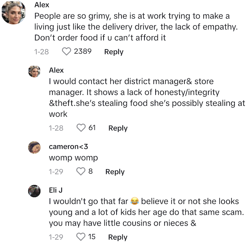 TJM SS 4 Woman Tries To Scam DoorDash Out Of A Free Meal, But She Didnt Think The Driver Would Come To Her Work To Confront Her