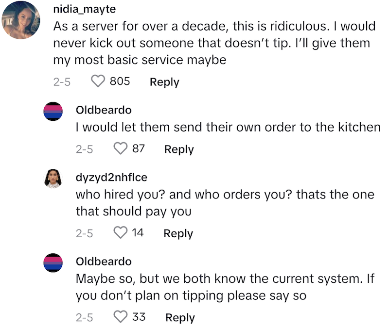 Tip Comment 4 Server Warns Customers That If They Arent Planning To Tip Servers, Then They Shouldnt Expect Service