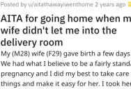 His Wife Didn’t Let Him In The Delivery Room When She Gave Birth, So He Decided To Go Home Instead Of Sitting In The Waiting Room.