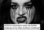 Teenager Wants To Wear Full-Face Goth Makeup To A Wedding, But Her Father Won’t Allow It Because It’s Disrespectful