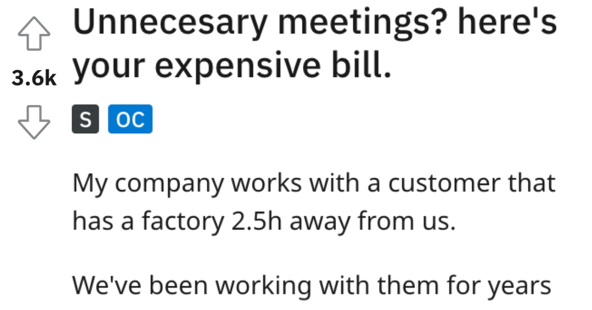 Management Demands Employees Drive Hours To Attend A Short Meeting In Person, So They Agreed And Billed 16 Hours Of Extra Work
