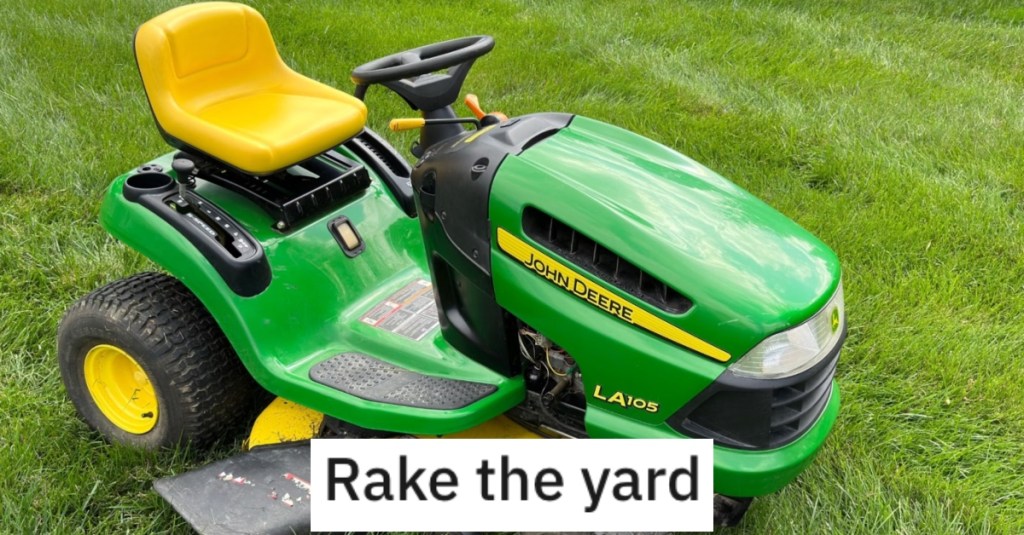 His Grandfather Asked Him To Rake His Yard While He Took A Nap, So He Decided To Take Care Of Business With A Smarter Solution