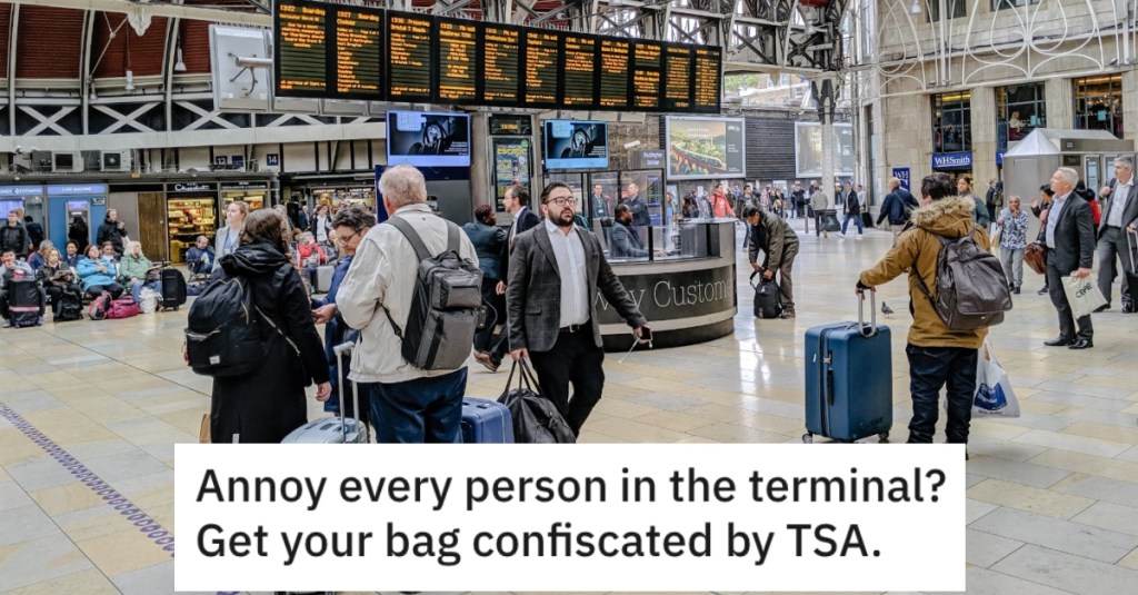 Loud Man Annoyed Everyone In An Airport Terminal With His Phone, So A Traveler Got Revenge And Reported His Unguarded Bag To The TSA